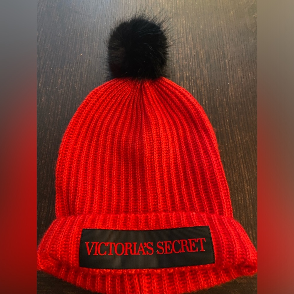 NWOT Victoria Secret red beanie